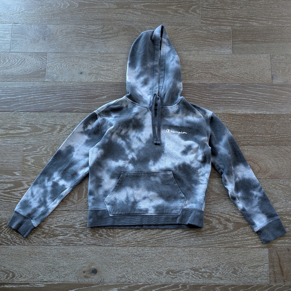 3/$15 - Champion Kids Black and Gray Tie-Dye Pullover Hoodie Size Small